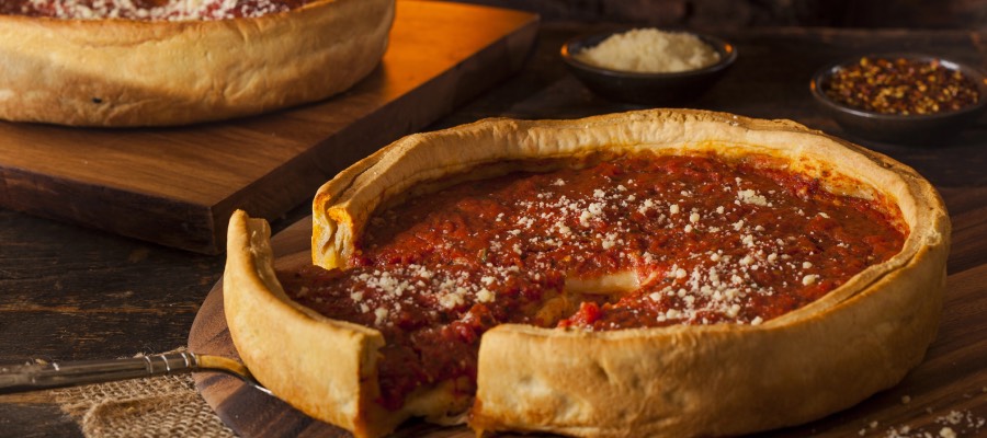 deep dish pizza