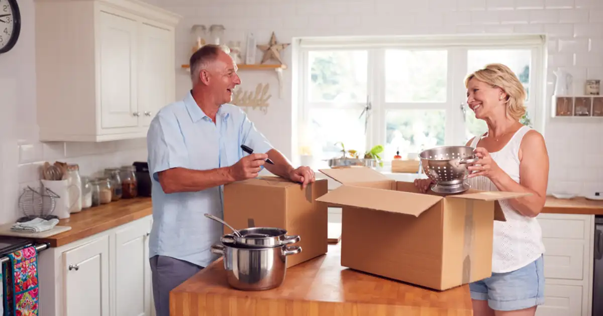 seniors packing and downsizing before move