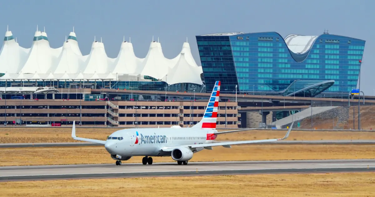 denver international airport is located on a direct path from highlands ranch