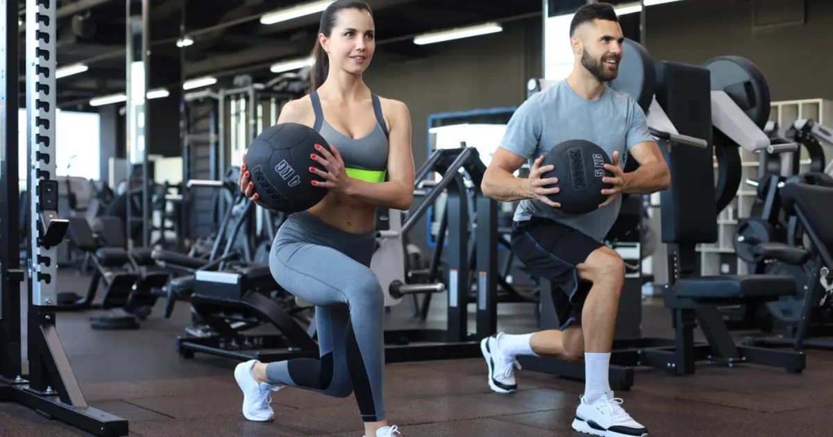 couple working out at a local highlands ranch recreational center